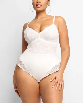 Lace Glamour Strappy Thong Bodysuit Lace Glamour Strappy Thong Bodysuit