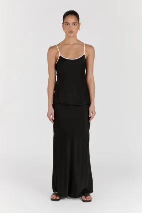 LETTY BLACK SATIN CONTRAST CAMI LETTY BLACK SATIN CONTRAST CAMI