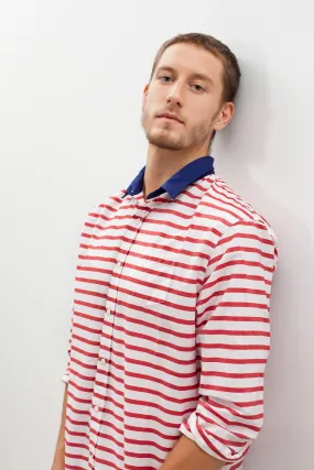 Luke Shirt in Red Stripe -UEB Luke Shirt in Red Stripe -UEB