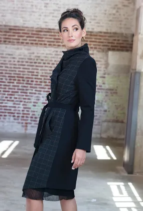 MALYN ASYMMETRICAL COAT · Japanese char plaid MALYN ASYMMETRICAL COAT · Japanese char plaid