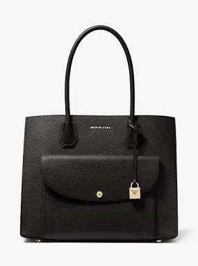 Mercer Extra-Large Pebbled Leather Pocket Tote Bag Mercer Extra-Large Pebbled Leather Pocket Tote Bag