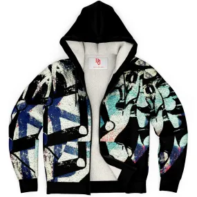 Microfleece Ziphoodie - Abstract Shapes & Robot Arms Microfleece Ziphoodie - Abstract Shapes & Robot Arms