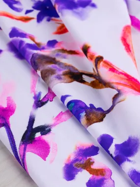 Neon Watercolour Deadstock Swimsuit Print - White   Multi - Swatch Neon Watercolour Deadstock Swimsuit Print - White   Multi - Swatch
