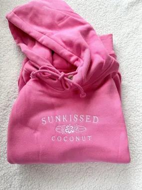 Olivia Taffy Pink Embroider Sunkissedcoconut Hoodie Olivia Taffy Pink Embroider Sunkissedcoconut Hoodie