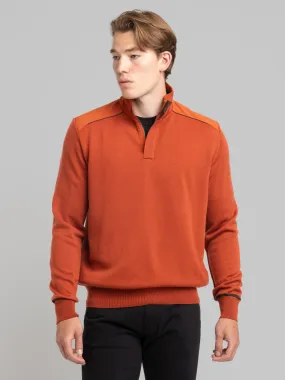 Orange Quarter Zip Knit Orange Quarter Zip Knit