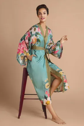 Powder Design Impressionist Floral Kimono Gown - Teal Powder Design Impressionist Floral Kimono Gown - Teal