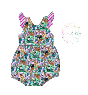 PREORDER - Red Nosed Reindeer - Colorful - Bubble Romper PREORDER - Red Nosed Reindeer - Colorful - Bubble Romper