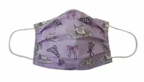 Purple Ballet Fabric Face Mask (Adult/Child) Purple Ballet Fabric Face Mask (Adult/Child)