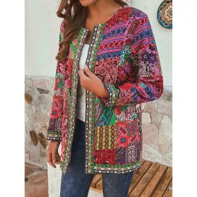 Retro Ethnic Print Long-sleeved Jacket Retro Ethnic Print Long-sleeved Jacket
