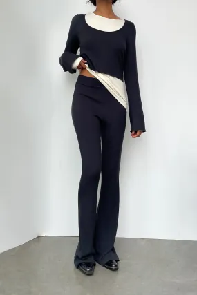 RIBBED FLARED PANT RIBBED FLARED PANT