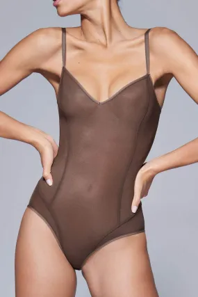 Shaping Power Mesh V-Neck Body Nude Smoky Shaping Power Mesh V-Neck Body Nude Smoky