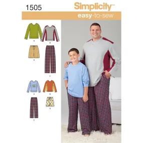 Simplicity Sewing Pattern 1505 Husky Boys’ & Big & Tall Men’s Tops and Trousers Simplicity Sewing Pattern 1505 Husky Boys’ & Big & Tall Men’s Tops and Trousers