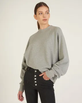 So Uptight Drop Raglan French Terry Sweatshirt in Heather Grey So Uptight Drop Raglan French Terry Sweatshirt in Heather Grey