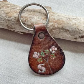 SOLD Vintage 60s/70s Tooled/Painted Leather Key Fob SOLD Vintage 60s/70s Tooled/Painted Leather Key Fob