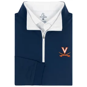 Solid Collegiate Q-Zip - UVA | Solid - Admiral Navy - UVA - 1 Solid Collegiate Q-Zip - UVA | Solid - Admiral Navy - UVA - 1