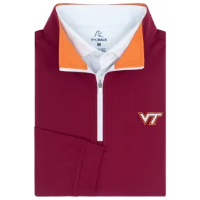 Solid Collegiate Q-Zip - Virginia Tech | Solid - Dark Maroon - VT - 1 Solid Collegiate Q-Zip - Virginia Tech | Solid - Dark Maroon - VT - 1