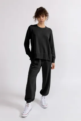 Stateside Softest Fleece Raglan Side Slit Sweatshirt in Black Stateside Softest Fleece Raglan Side Slit Sweatshirt in Black