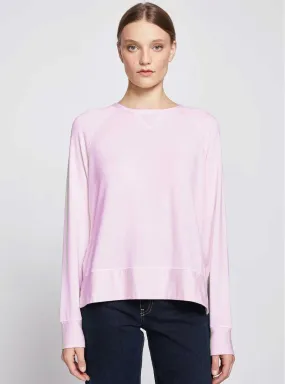 Stateside Women's Softest Fleece Raglan Side Slit Sweatshirt - Lipstick Pink Stateside Women's Softest Fleece Raglan Side Slit Sweatshirt - Lipstick Pink