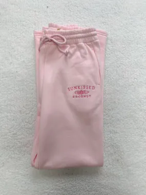 Tana Light Pink Embroider Sunkissedcoconut Sweatpants Tana Light Pink Embroider Sunkissedcoconut Sweatpants