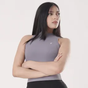 Tf-Essential Ribbed Grey Women Sleeveless Top Tf-Essential Ribbed Grey Women Sleeveless Top
