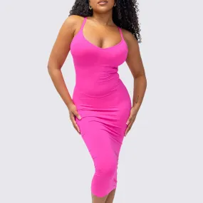 The Shapewear Dress V-Neck Midi The Shapewear Dress V-Neck Midi