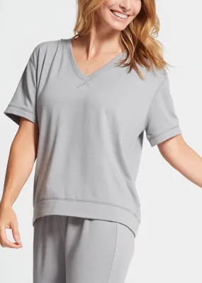 V-neck Lounge Tee - Baby French Terry V-neck Lounge Tee - Baby French Terry