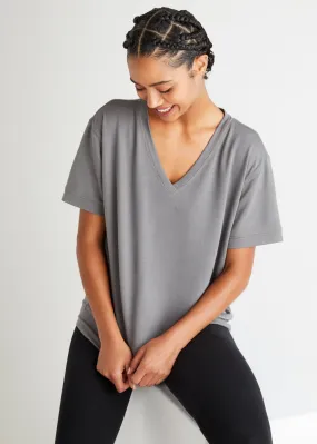 V-neck Lounge Tee - Baby French Terry V-neck Lounge Tee - Baby French Terry