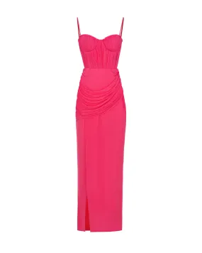 Vibrant pink bustier maxi dress Vibrant pink bustier maxi dress