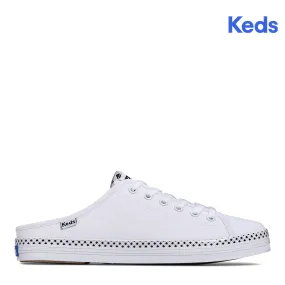Women's Kickstart Mule Canvas Gingham Piping White/Black (WF67777) Women's Kickstart Mule Canvas Gingham Piping White/Black (WF67777)