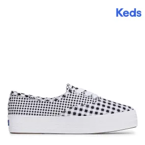 Women's Point Canvas Gingham Sneaker Black/White (WF67732) Women's Point Canvas Gingham Sneaker Black/White (WF67732)