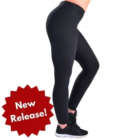 Women's Ribbed Compression Leggings - Black Women's Ribbed Compression Leggings - Black