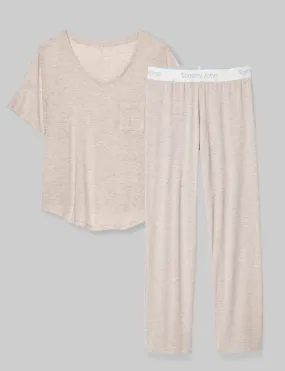 Women's Second Skin Sleep Pocket Tee & Pant Set Women's Second Skin Sleep Pocket Tee & Pant Set