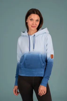 Zenni Dip Dyed Cropped Hoodie Indigo Zenni Dip Dyed Cropped Hoodie Indigo